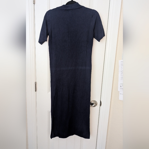 NWOT Ripe Navy Ribbed Polo Dress M - Picture 7 of 7